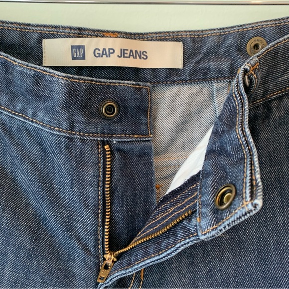 Vintage GAP 2003 Denim Wide Leg Cuffed Cropped Jeans 2 - Picture 4 of 8
